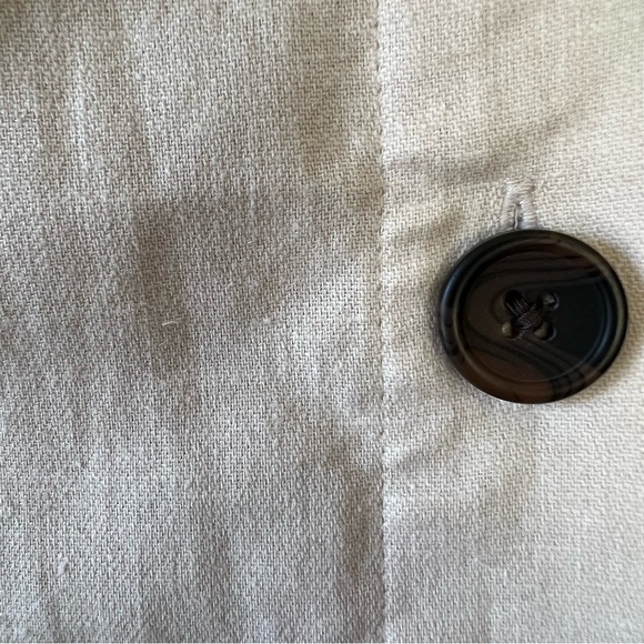 Banana republic front button linen midi skirt size 00 petite - Picture 5 of 8